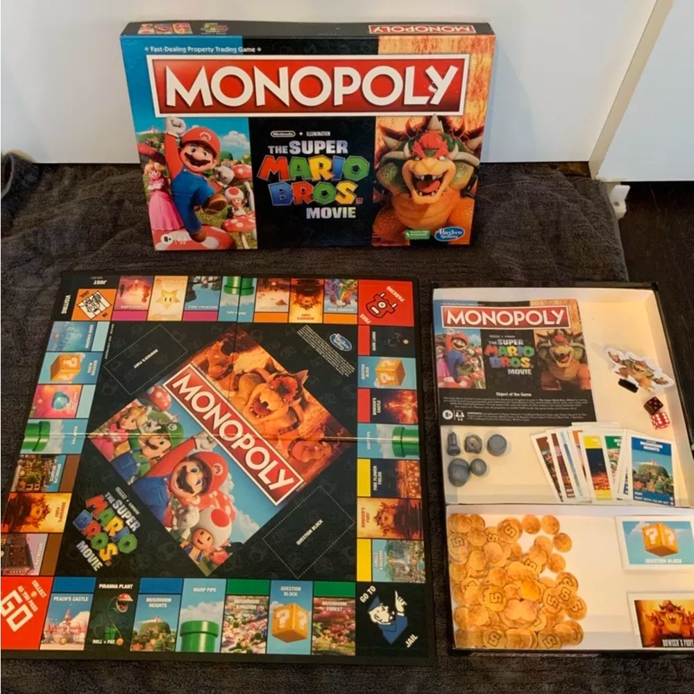 Monopoly The Super Mario Bros. Movie Edition Kids Board Game